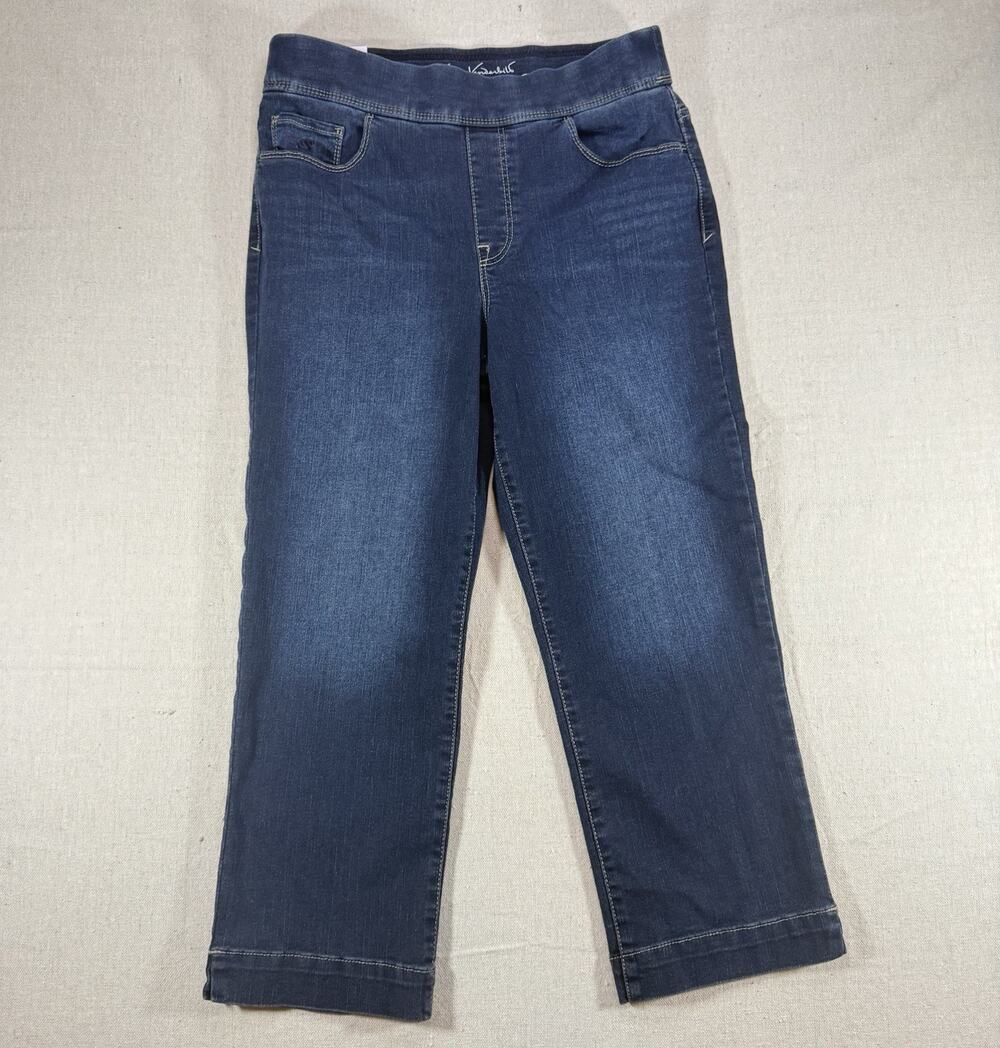 Gloria Vanderbilt Amanda Capri Jeans Womens Size 6 Blue Slimming Stretch Denim